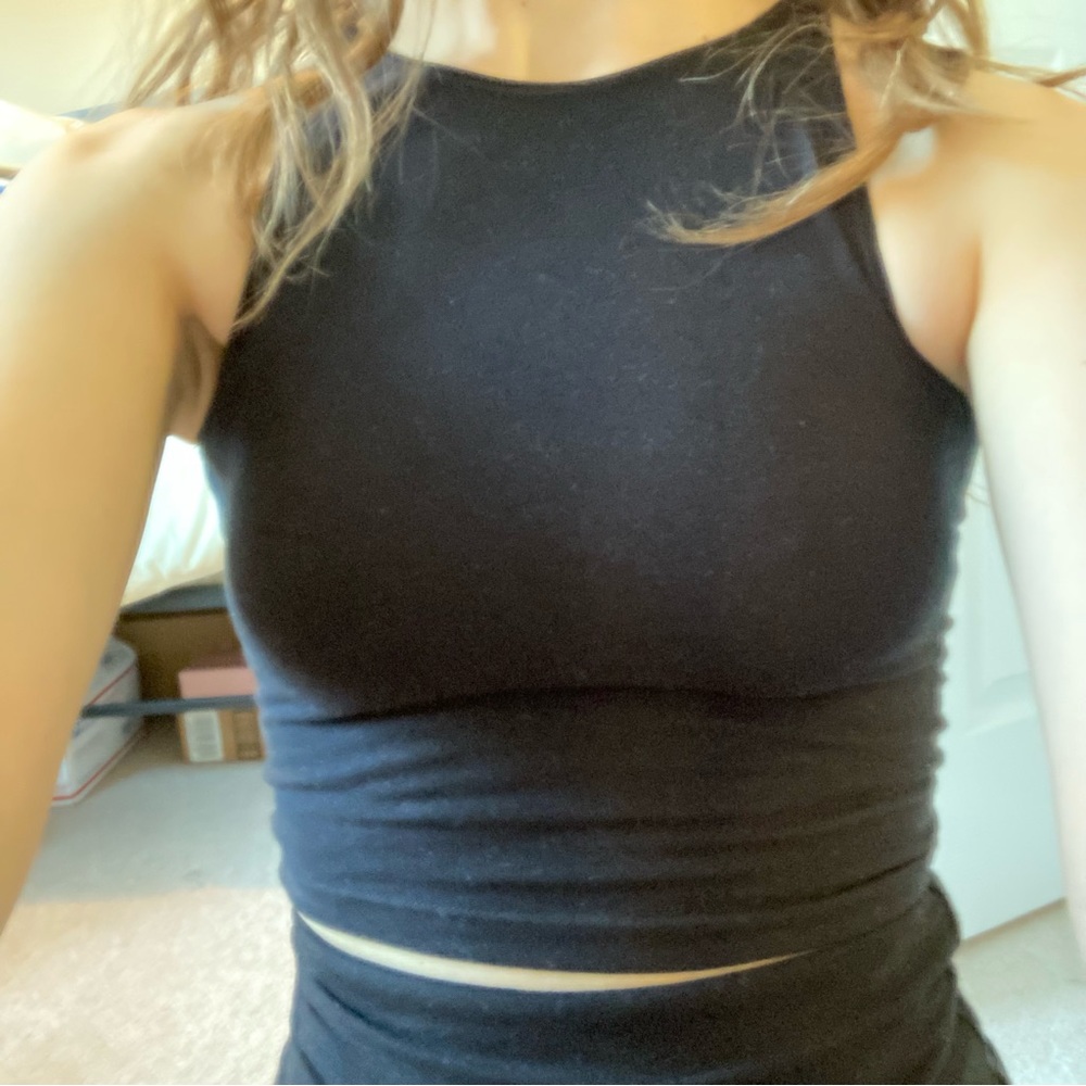 American Apparel cotton spandex crop tank